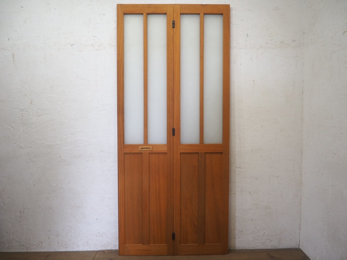 taO0932*(2) maximum [H208cm×W92cm]* folding type * special order goods. large wooden glass door * fittings interior door folding door partition bulkhead .la male .O pine 