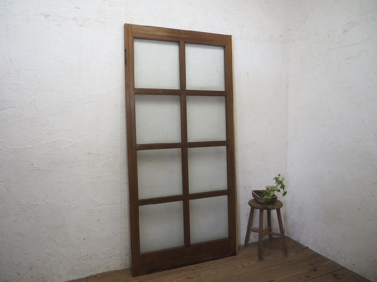 taO0918*[H175cm×W84,5cm]* antique * small diamond glass. firmly considering . old tree frame door *. pavilion fittings glass door gate retro store furniture M under 