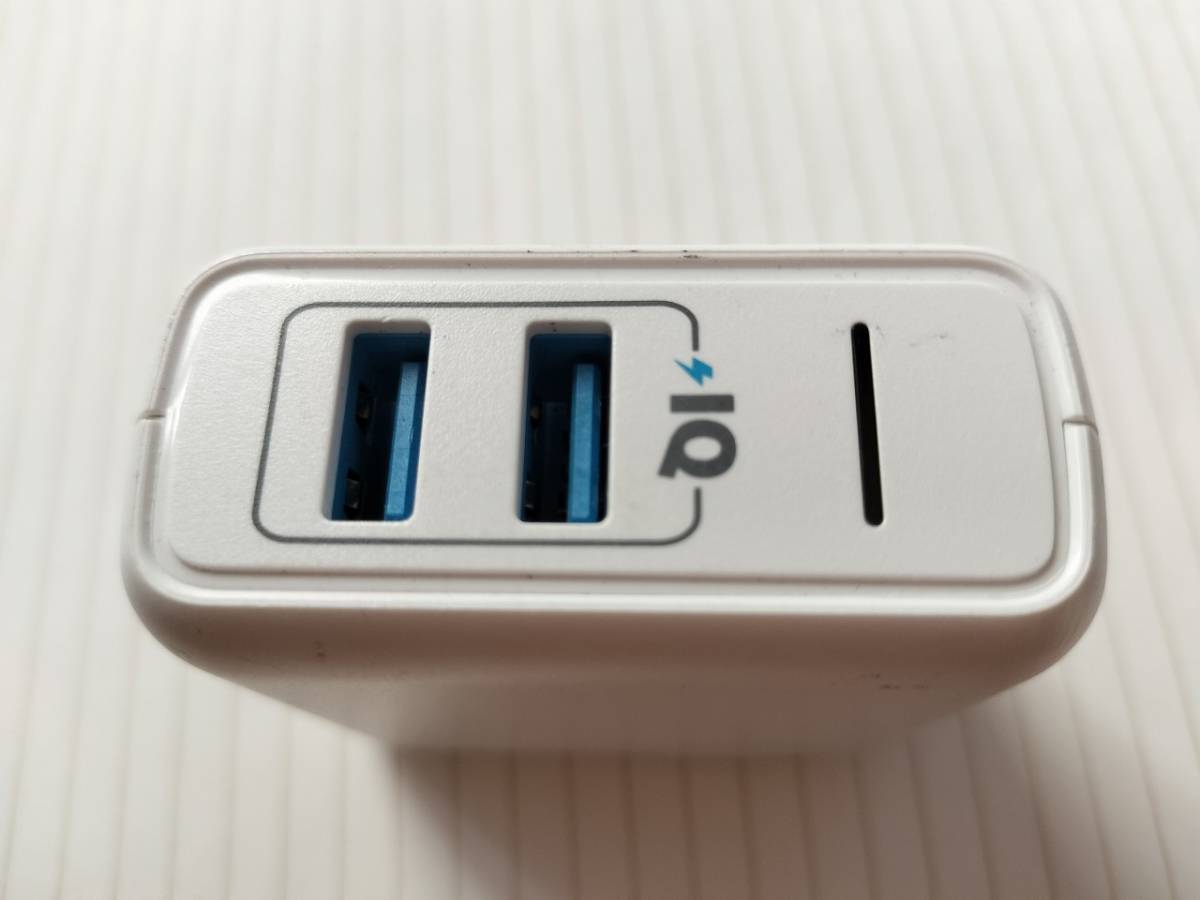 Anker PowerPort 2 Elite USB 急速充電器 24W 2ポート PSE技術基準適合/PowerIQ搭載/折りたたみ式プラグ搭載 iPhone/Android各種対応 　白_画像2