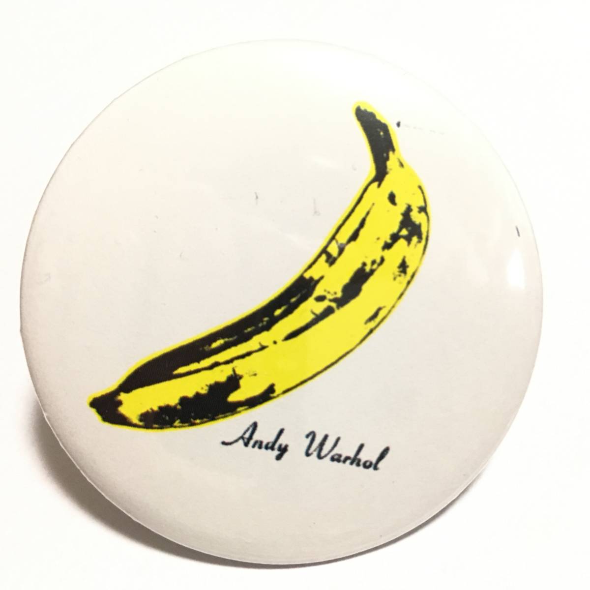 デカ 缶バッジ 5.7cm Andy Warhol Velvet Underground & Nico アンディウォーホル ベルベットアンダーグラウンド Lou Reed ルーリード_画像1