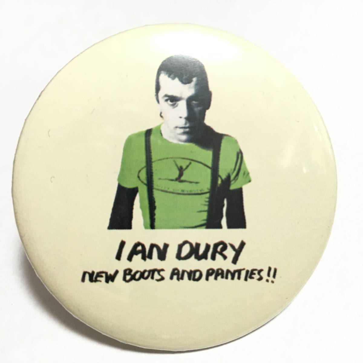 デカ 缶バッジ 5.7cm Ian Dury New Boots and Panties!! Blockheads パブロック Power Pop パンク Dr Feelgood Clash 忌野清志郎の画像1