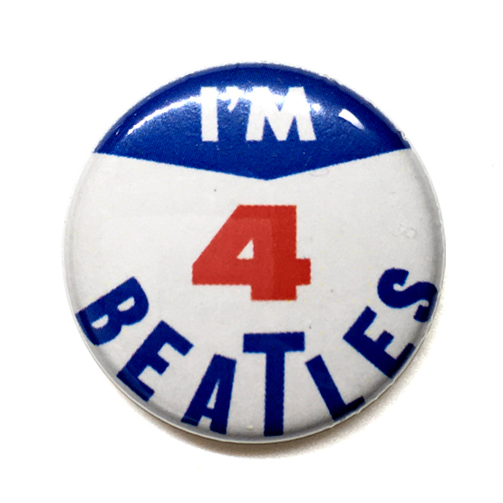 25mm 缶バッジ I'm 4 Beatles ビートルズ John Lennon Paul McCartney George Harrison Ringo Starr_画像1