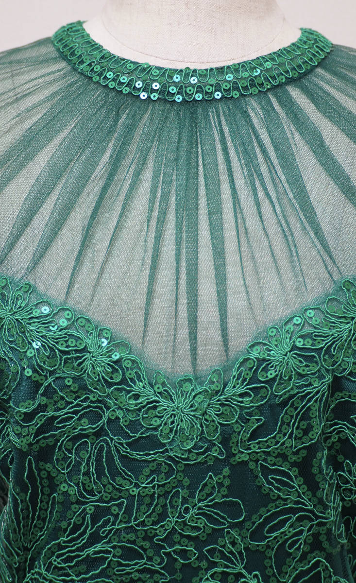 TADASHI SHOJI　タダシショージ　GREEN　ワンピース　「１２ 」/ XL_画像9