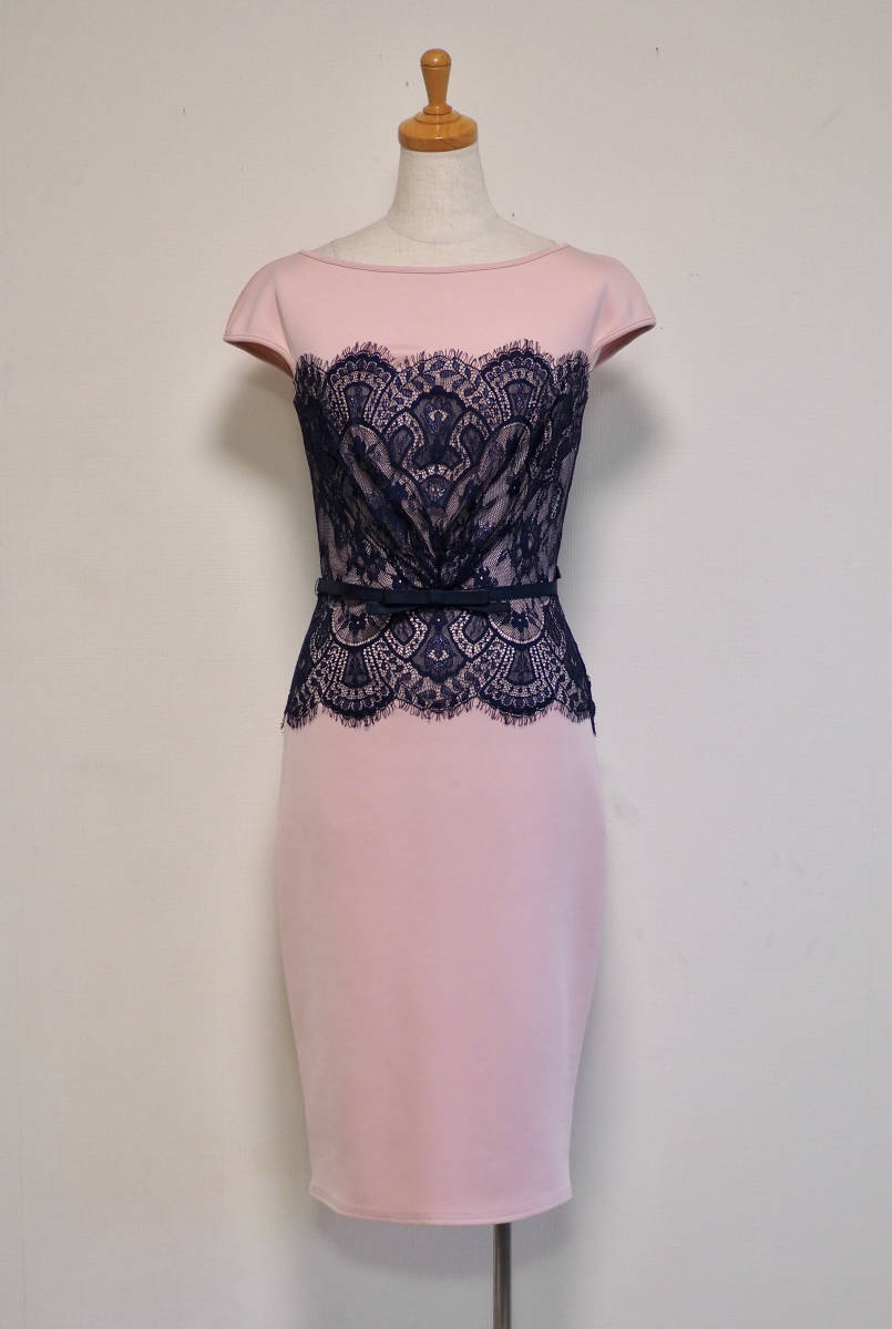 TADASHI SHOJI　タダシショージ　PINK & NAVY　ワンピース　「６ 」/ １１号程度_画像1