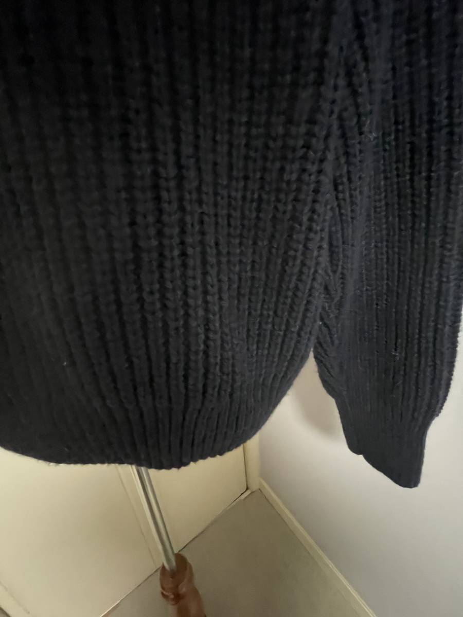 USED・ユニクロ・タートルネックセーター・長袖ニット・厚手セーター・サイズXL・紺色・1800円_画像8