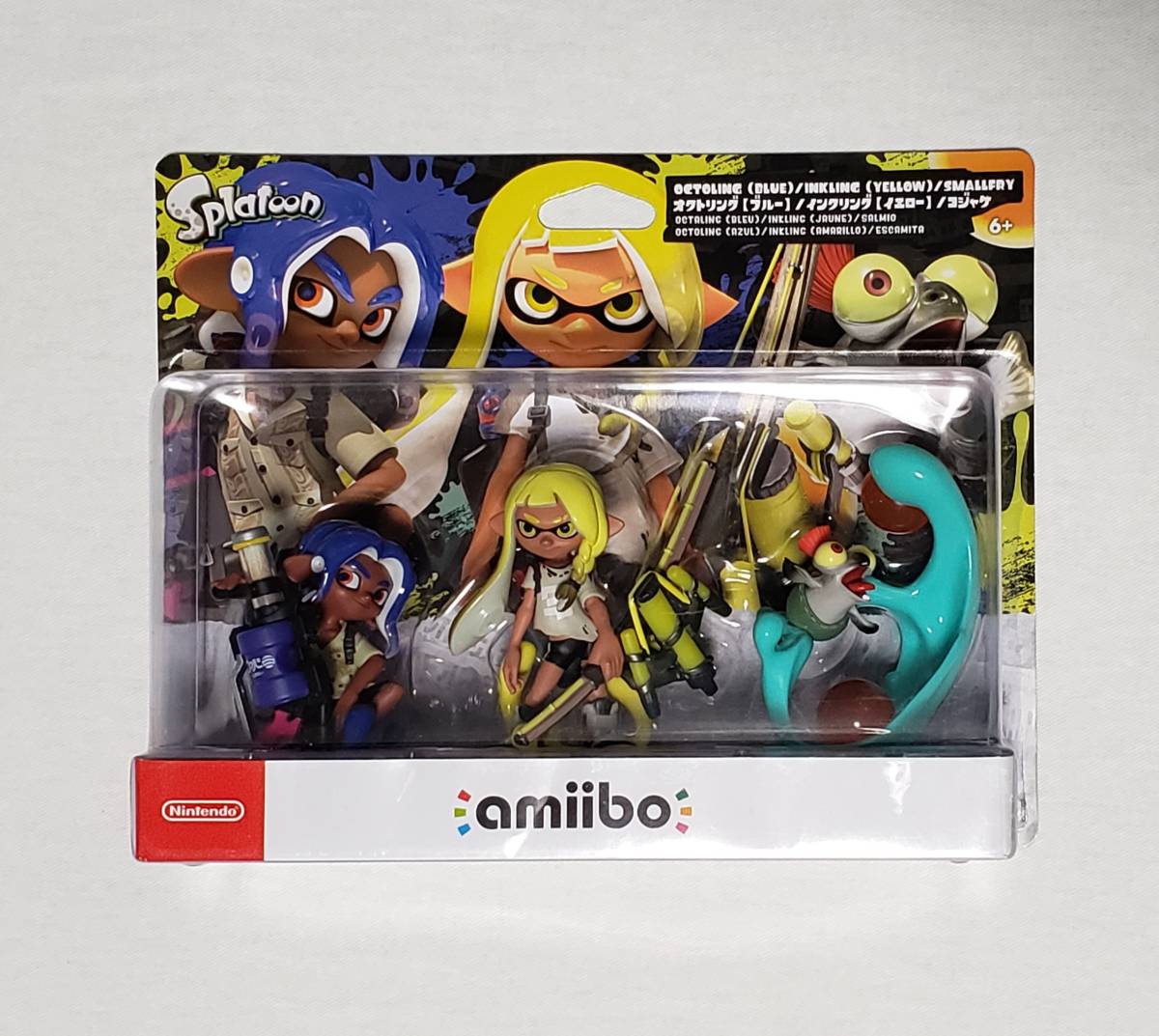 amiibo スプラトゥーン トリプルセット インクリング イエロー オクトリング ブルー コジャケ 未使用品 アミーボ_画像1