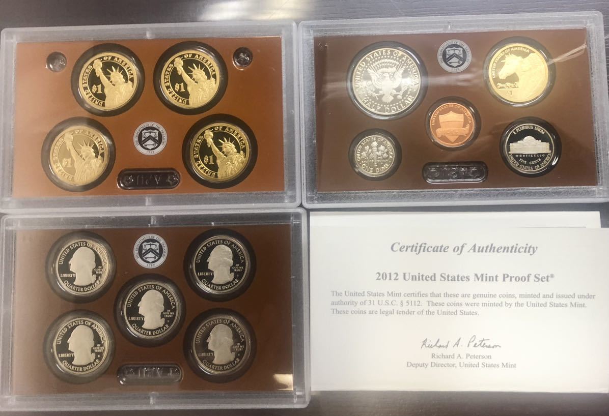 2012 アメリカ プルーフセット UNITED STATES MINT PROOF SET 貨幣セット_画像3