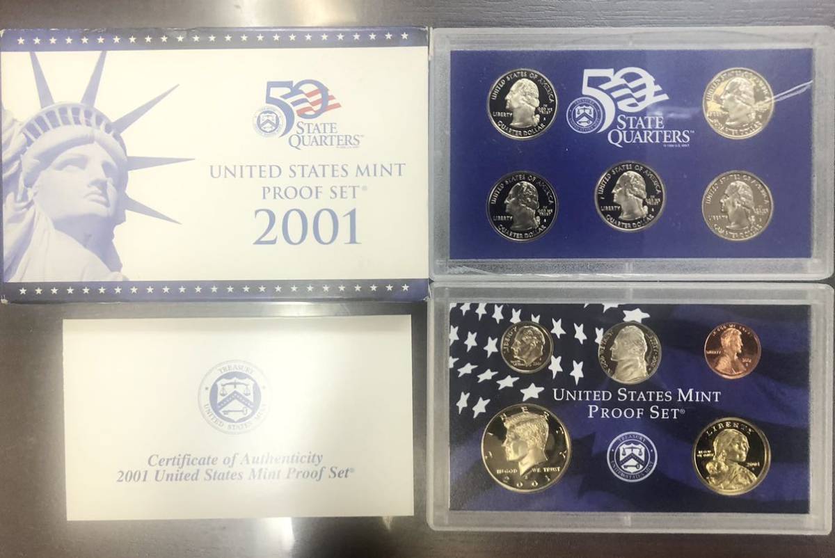 2001 アメリカ プルーフセット UNITED STATES MINT PROOF SET 貨幣セット の画像1