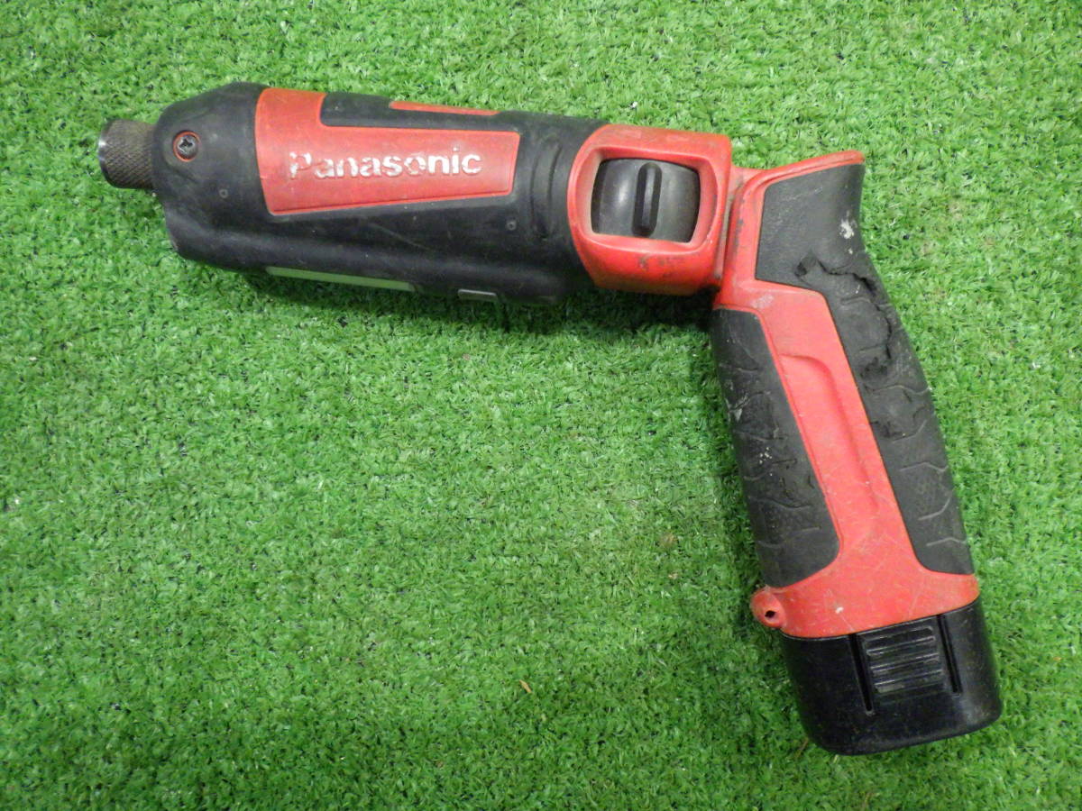  Panasonic Panasonic charge stick impact driver EZ7521LA2S-R 7.2V battery 2 piece * with charger red tool DIY secondhand goods 240129