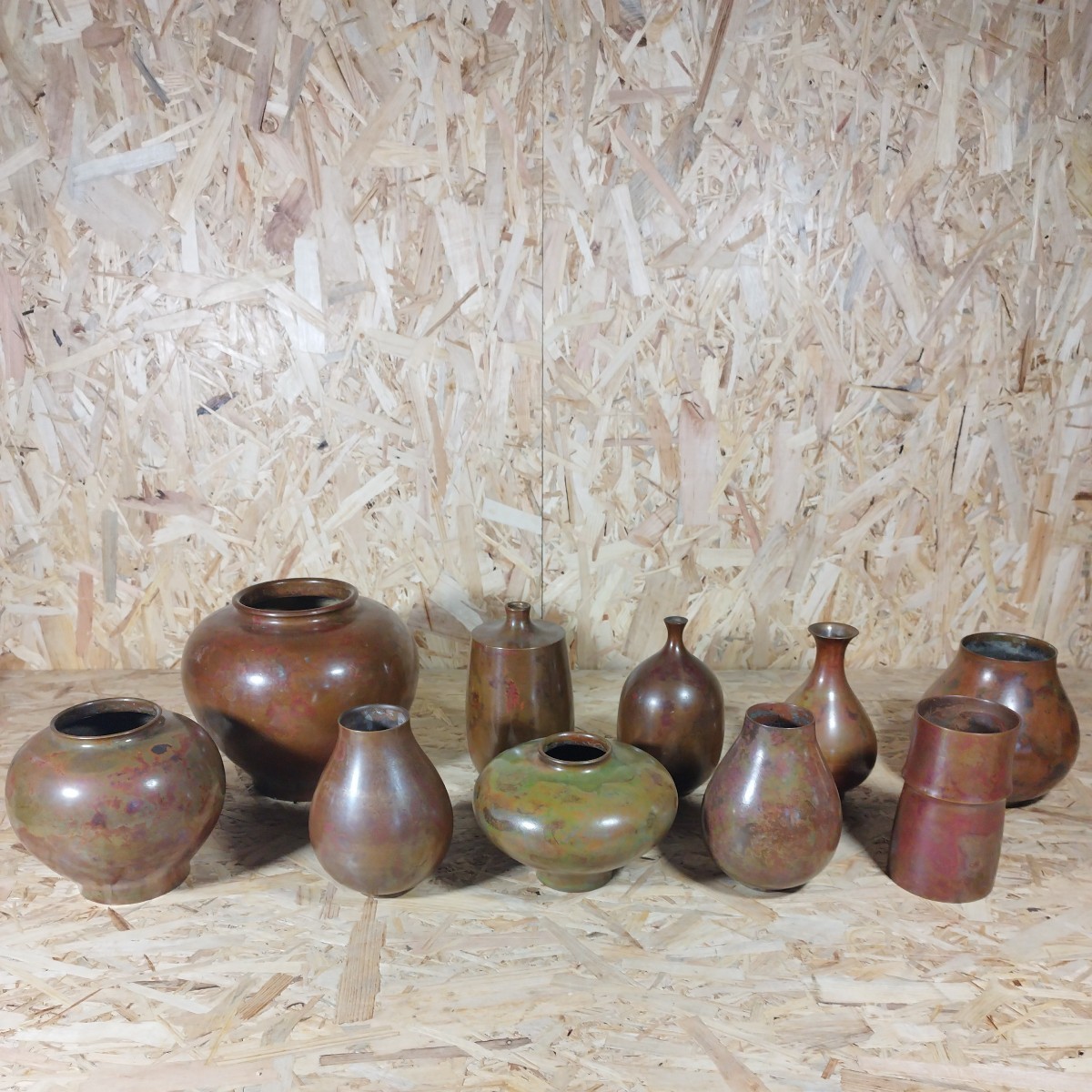 1円〜/山形鋳物/青銅/朱銅/ブロンズ/銅製/花器/花入/銅花瓶/壺 1円〜/山形鋳物/青銅/朱銅/ブロンズ/銅製/花器/花入/銅花瓶/壺