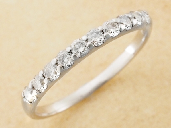  diamond /0.30ct half Eternity ring Pt900 11 number 