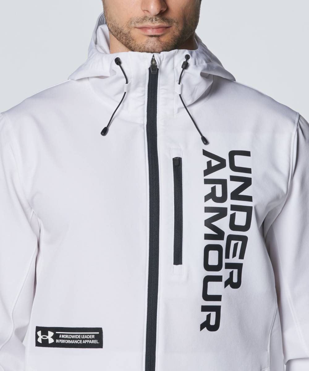 2023年 秋冬モデル 1円～【新品】UNDER ARMOUR　ブラッシュドウーブン　上下セット　上下セット(size：MD color：100/001)_1381347