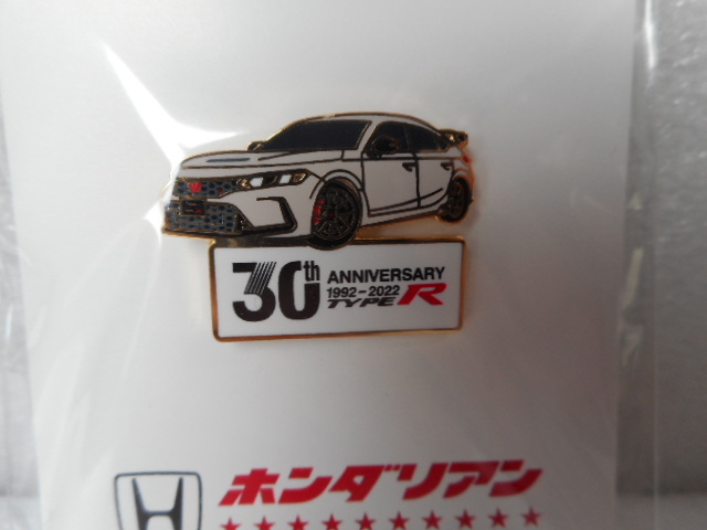 ホンダ ピンズコレクション タイプR 30周年記念ピンズ 第4弾 シビックタイプR（FL5） イベント限定 ホワイト 金メッキ☆同梱可_画像2