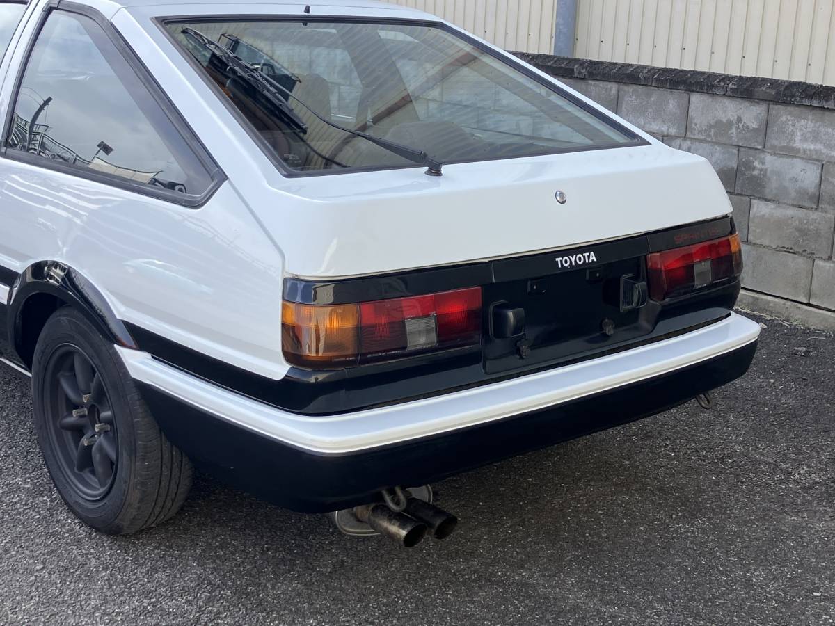 AE86 トレノ 前期 GTV ボディ程度良好 フル内装 サンルーフ エアコン S59年式 3ドア 車高調 LSD フジツボマフラー ハチロク 頭文字D レビン_画像4