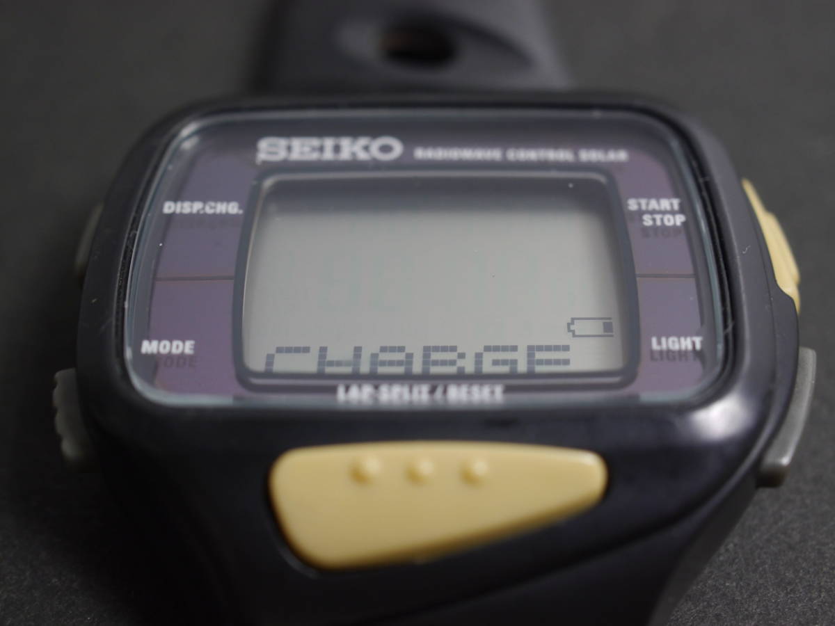 セイコー SEIKO SUPER RUNNERS ソーラー RADIO CONTROL SOLAR 純正ベルト S750-0AA1 男性用 メンズ 腕時計 W707の画像2