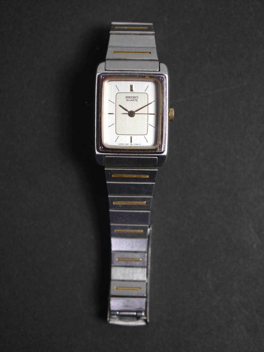 セイコー SEIKO クォーツ 3針 純正ベルト 1221-5070 女性用 レディース 腕時計 W786 稼働品_画像5