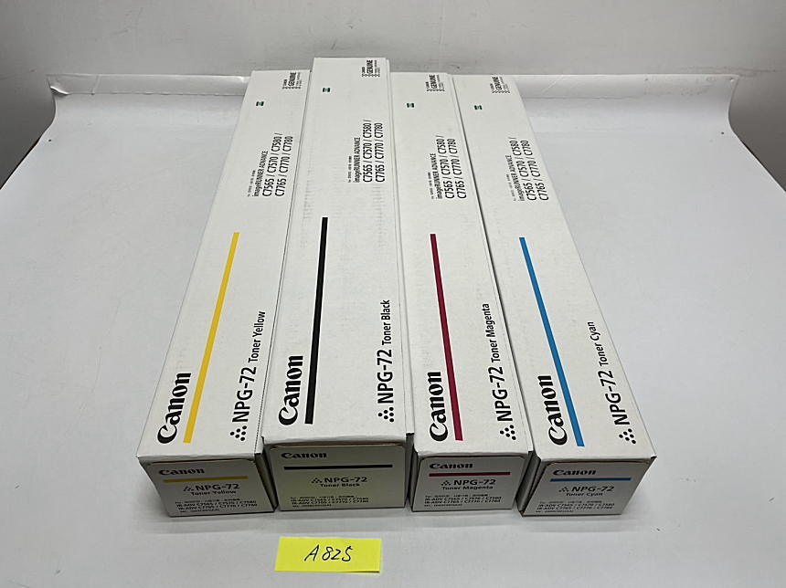 A-825【新品】 キャノン　CANON　GENUINE　トナー　NPG-72　K/C/M/Y　ブラック/シアン/マゼンタ/イエロー　4色4本セット　純正_画像2