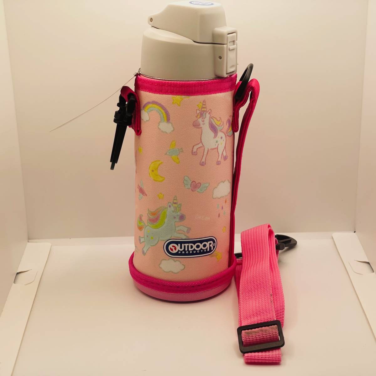 未使用品 OUTDOOR PRODUCTS ステンレスワンプッシュボトル 600ml 保冷専用 ユニコーン 水筒_画像1