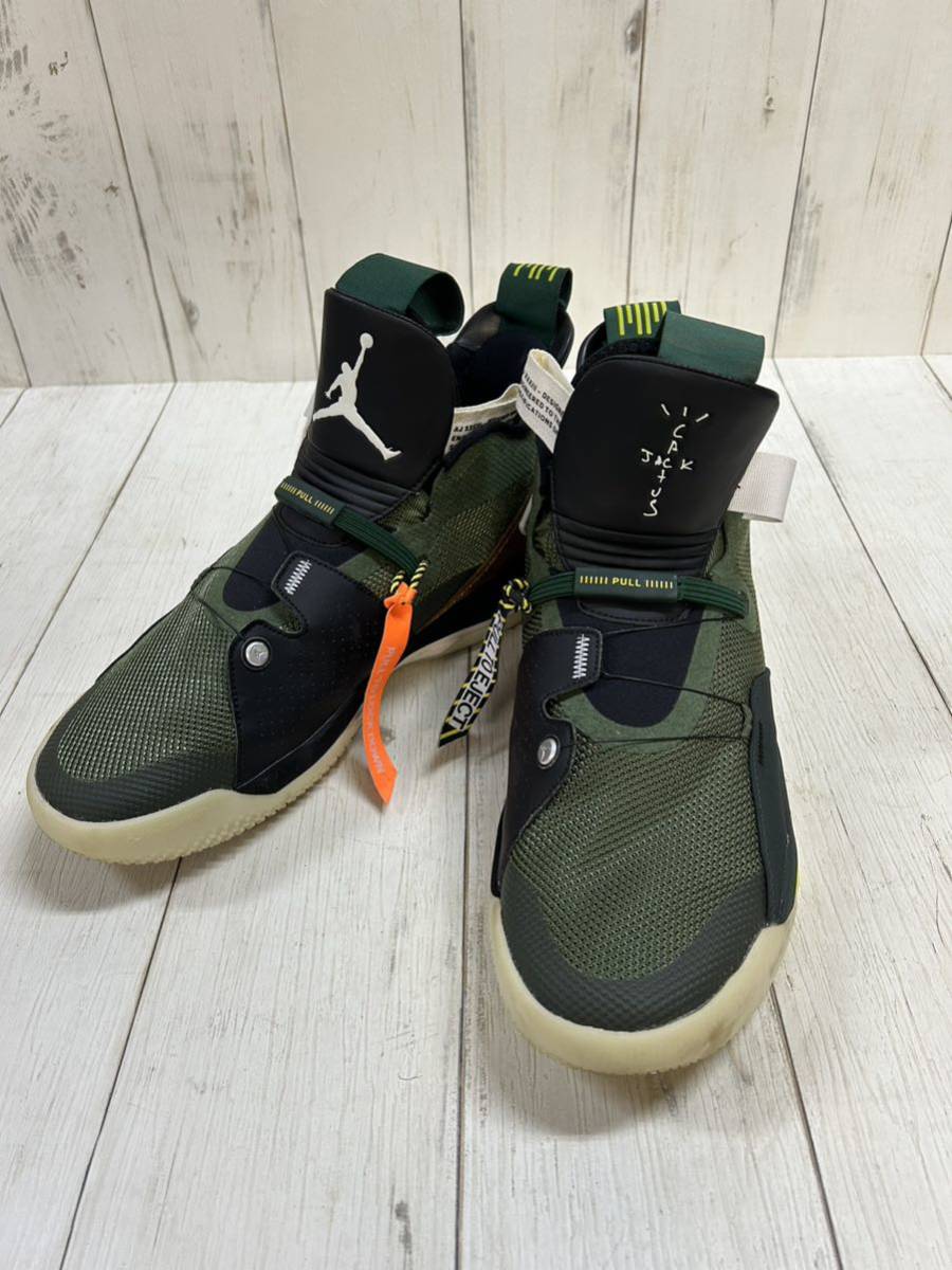 ★ NIKE × Travis Scott ナイキ × トラビススコット AIR JORDAN XXXIII NRG ハイカットスニーカー グリーン 30㎝_画像1