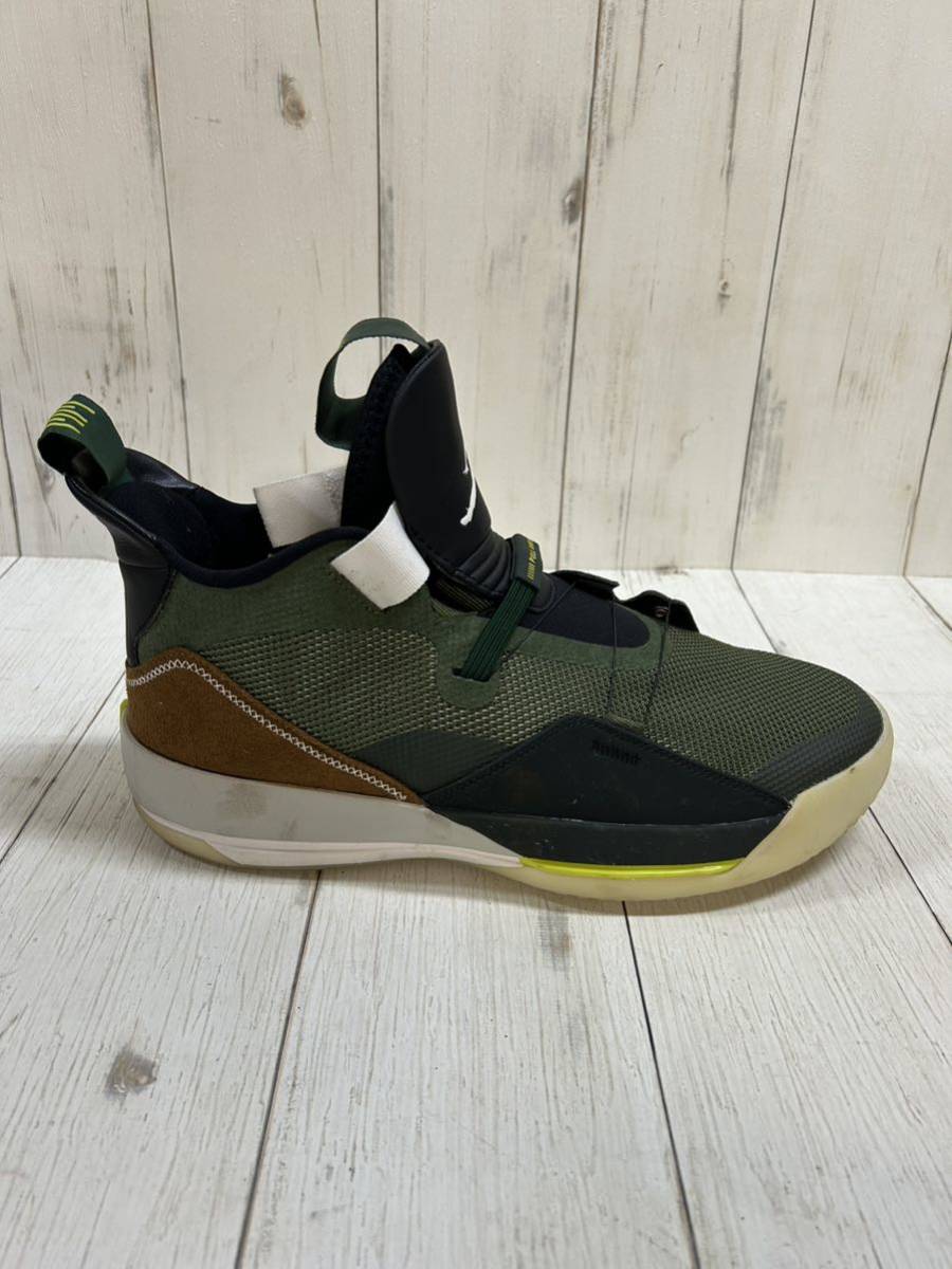 ★ NIKE × Travis Scott ナイキ × トラビススコット AIR JORDAN XXXIII NRG ハイカットスニーカー グリーン 30㎝_画像5