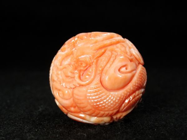 [6769] Meiji period . thing book@.. guarantee . dragon . large sphere weight 49g( the first goods * purchase goods )