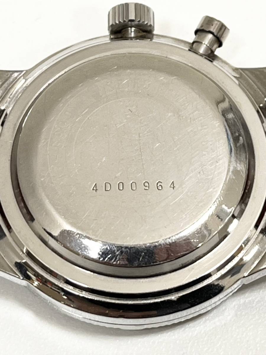 【SYC-1956】SEIKO セイコー Chronograph クロノグラフ ワンプッシュ 5717-8990 手巻き 稼働 デイト 21石 腕時計 メンズ 中古 保管品_画像8