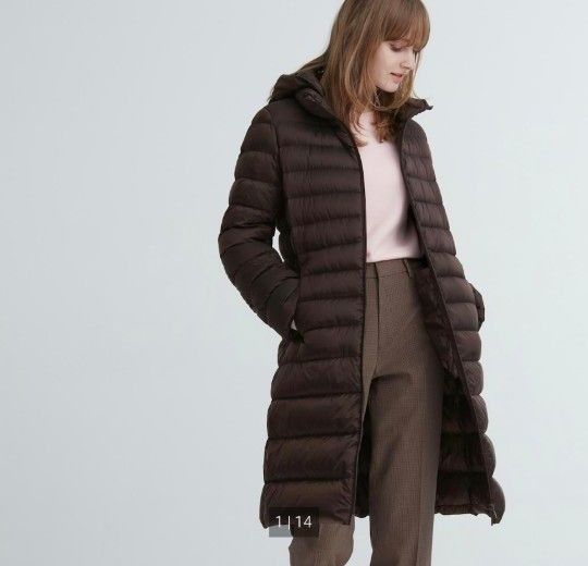 ウルトラライトダウンロングコート　38　DARK　BROWN　Мサイズ　ユニクロ　UNIQLO