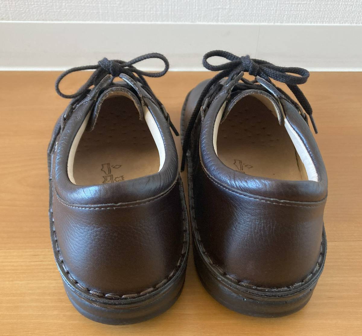  new goods fins comfort plain tu men's leather shoes size 40( approximately 25cm) dark brown 