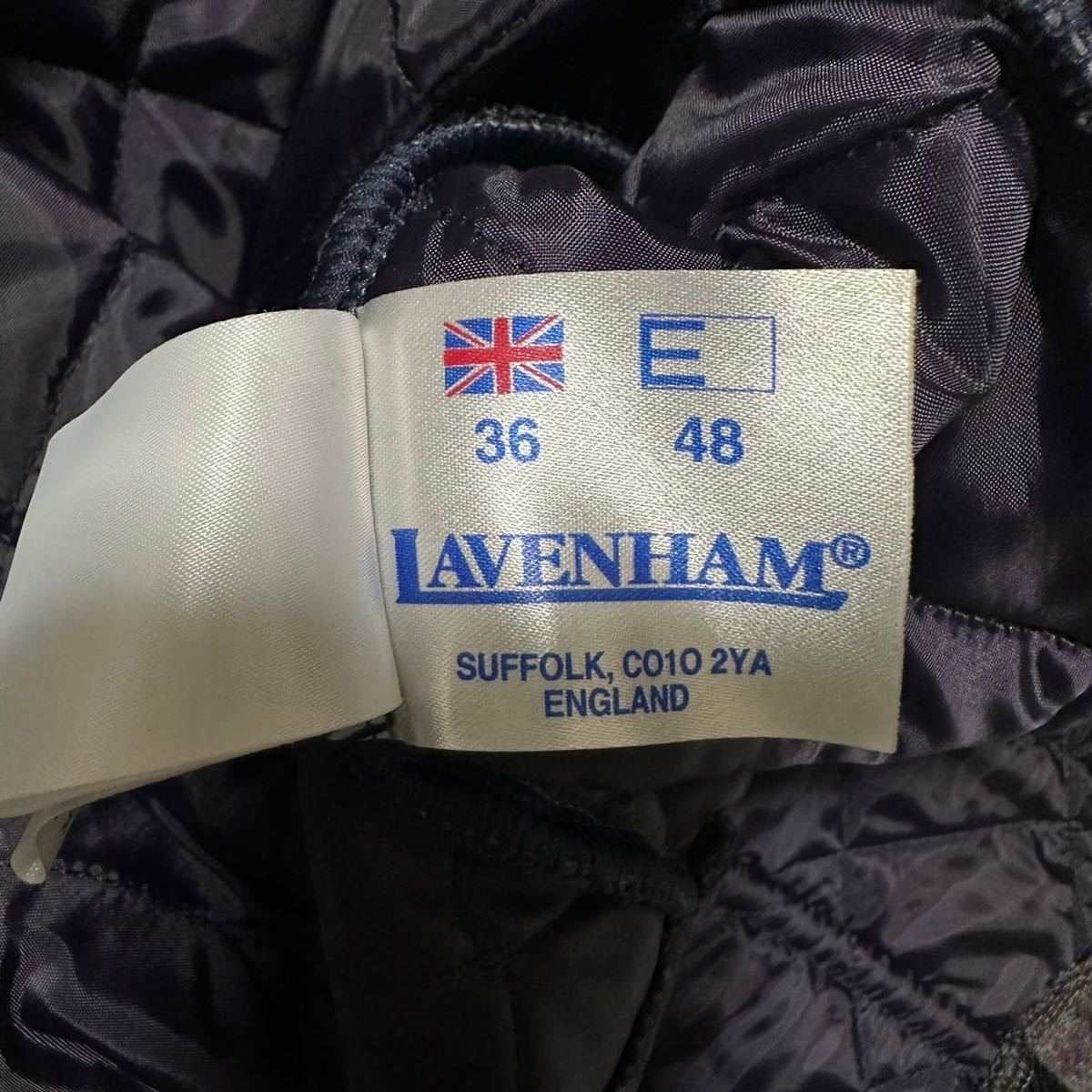 【英国紳士の佇まい】ラベンハムLAVENHAM キルティングジャケット ウール コート グレー 英国製 イギリス製 36 Mサイズ チェック_画像7