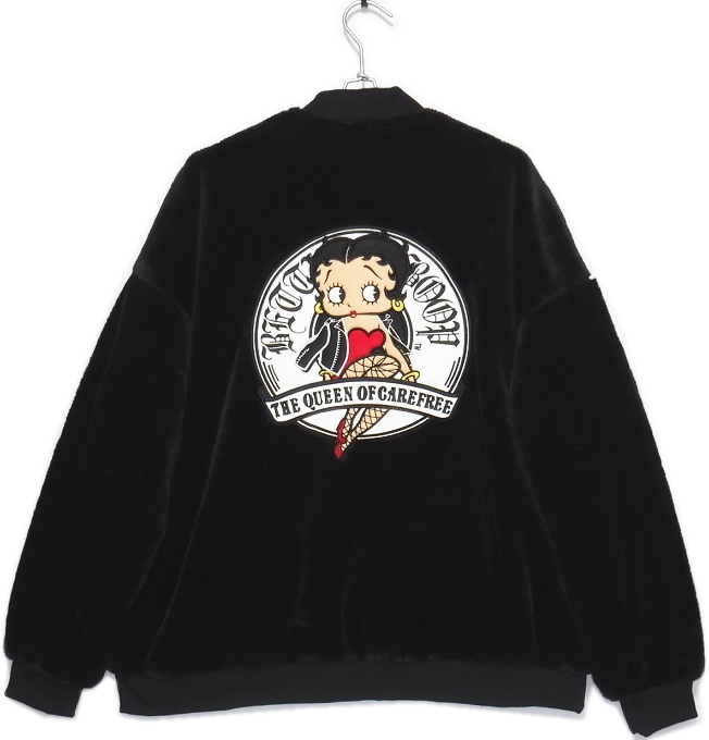 即決■★Betty Boop /ベティ・ブープ★■ファーZIPジャケット:SIZE=L