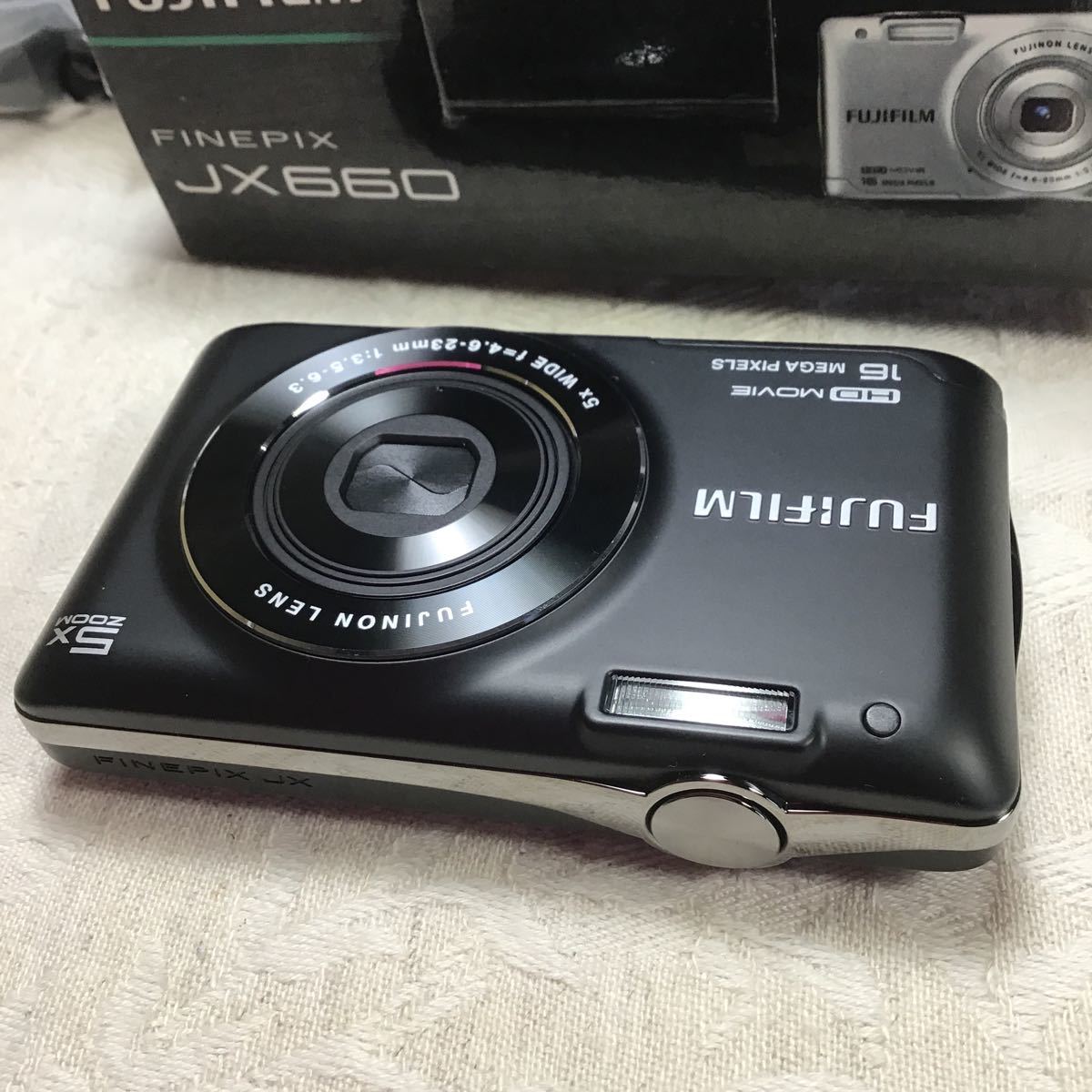 未使用 未開封 新品 フジフィルム Fujifilm Finepix JX660 ブラック Fujinon 5x バッテリー 解説書 等付属品付き コンパクトデジタルカメラ_画像6