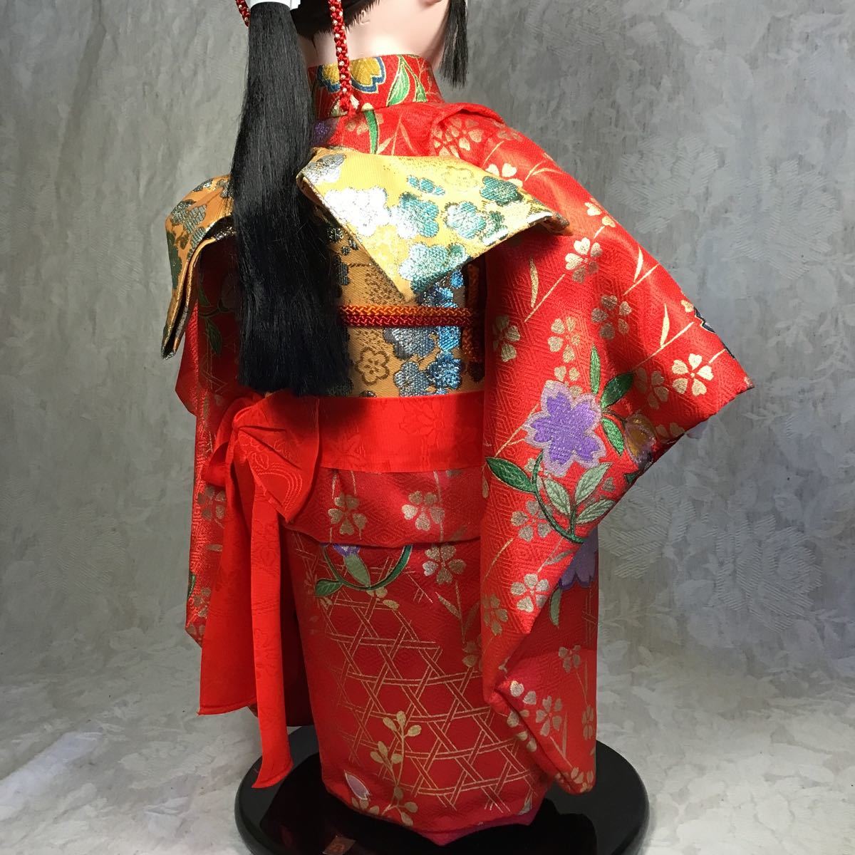 美品 市松人形 約47㎝ 根結い 垂髪 ポニーテール 武家 侍 春 桜 美品 市松人形 約47㎝ 根結い 垂髪 ポニーテール 武家 侍 春 桜