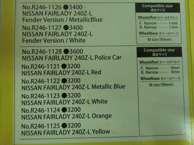 ミニッツAWDボディセット　R246日産フェアレディ240Z-ポリスカー　未開封品_画像7