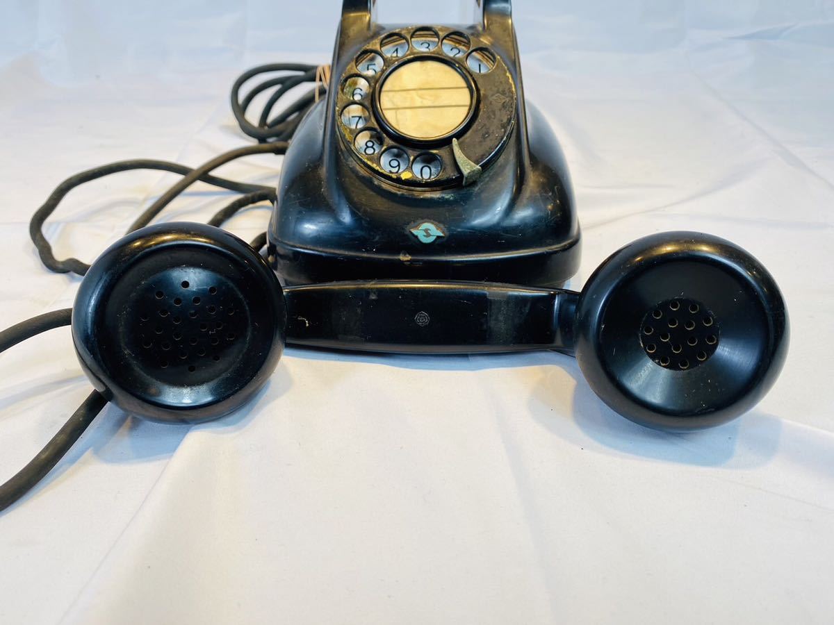 4 number automatic type desk telephone machine Japan electro- confidence telephone . company Showa Retro black telephone operation not yet verification present condition goods 