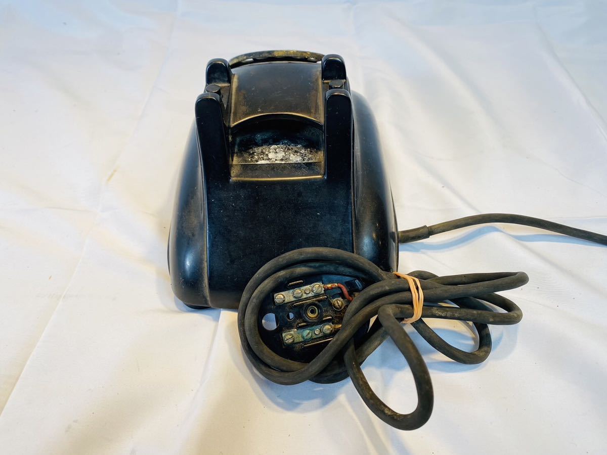 4 number automatic type desk telephone machine Japan electro- confidence telephone . company Showa Retro black telephone operation not yet verification present condition goods 