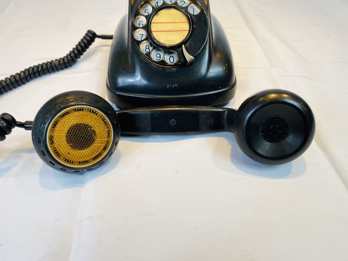 4号A電話機 黒電話 昭和レトロ 日本電信電話公社 通電動作未確認現状品の画像2