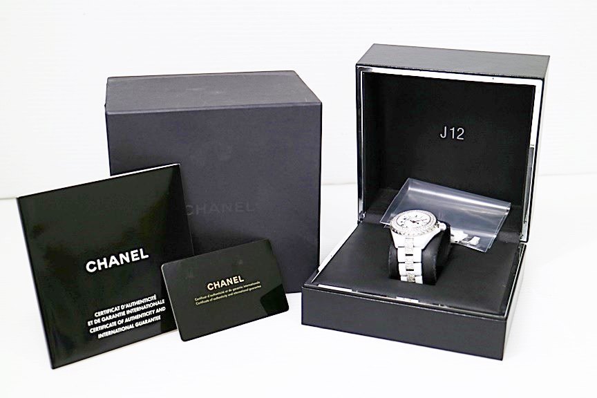 K11v125 CHANEL J12 H0968 クオーツ 腕時計 レディース アフターダイヤ 現在稼働 60サイズ