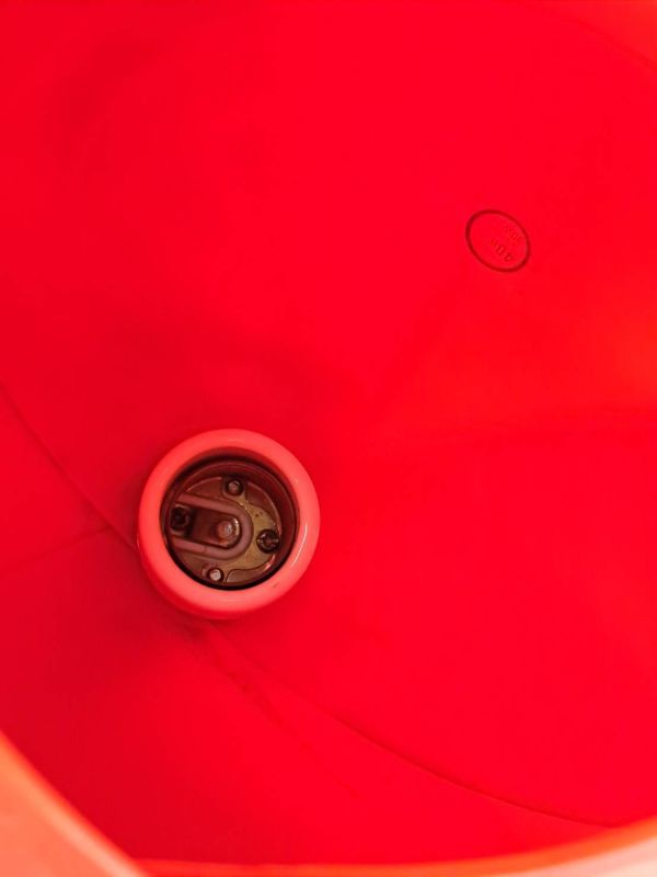 昭和レトロ National ナショナル チューリップ型 ペンダントライト 吊り下げ 天井照明 電笠 赤色 レッド 現状品_画像6