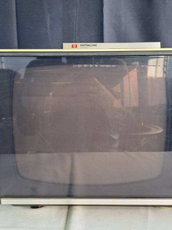 HITACHI TW-12F ブラウン管テレビ 昭和レトロ 日立 通電確認のみ ガチャガチャ チャンネル_画像5