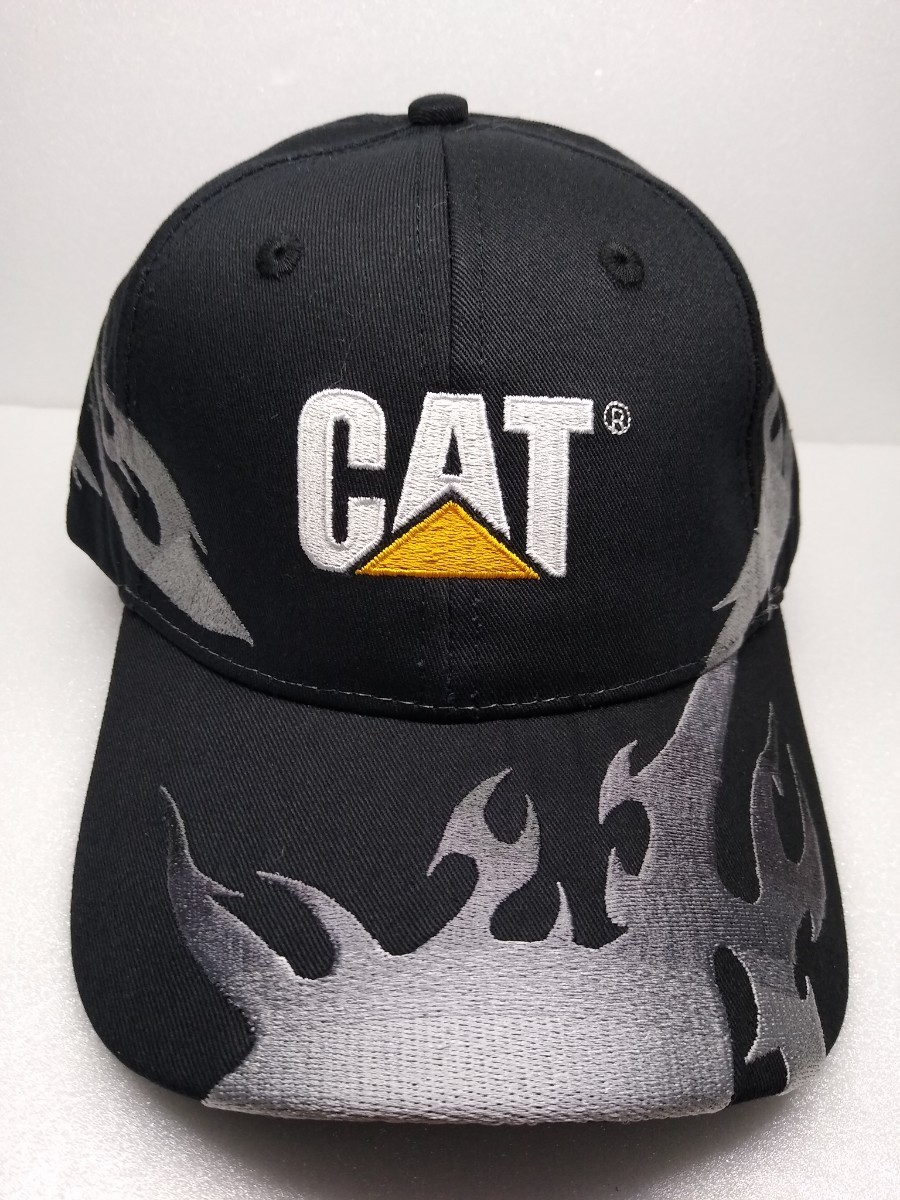 CAT キャタピラー 帽子 キャップ ブラック シルバーフレーム ファッション コレクション カジュアル オリジナル フリーサイズ 残り２個!!_画像1