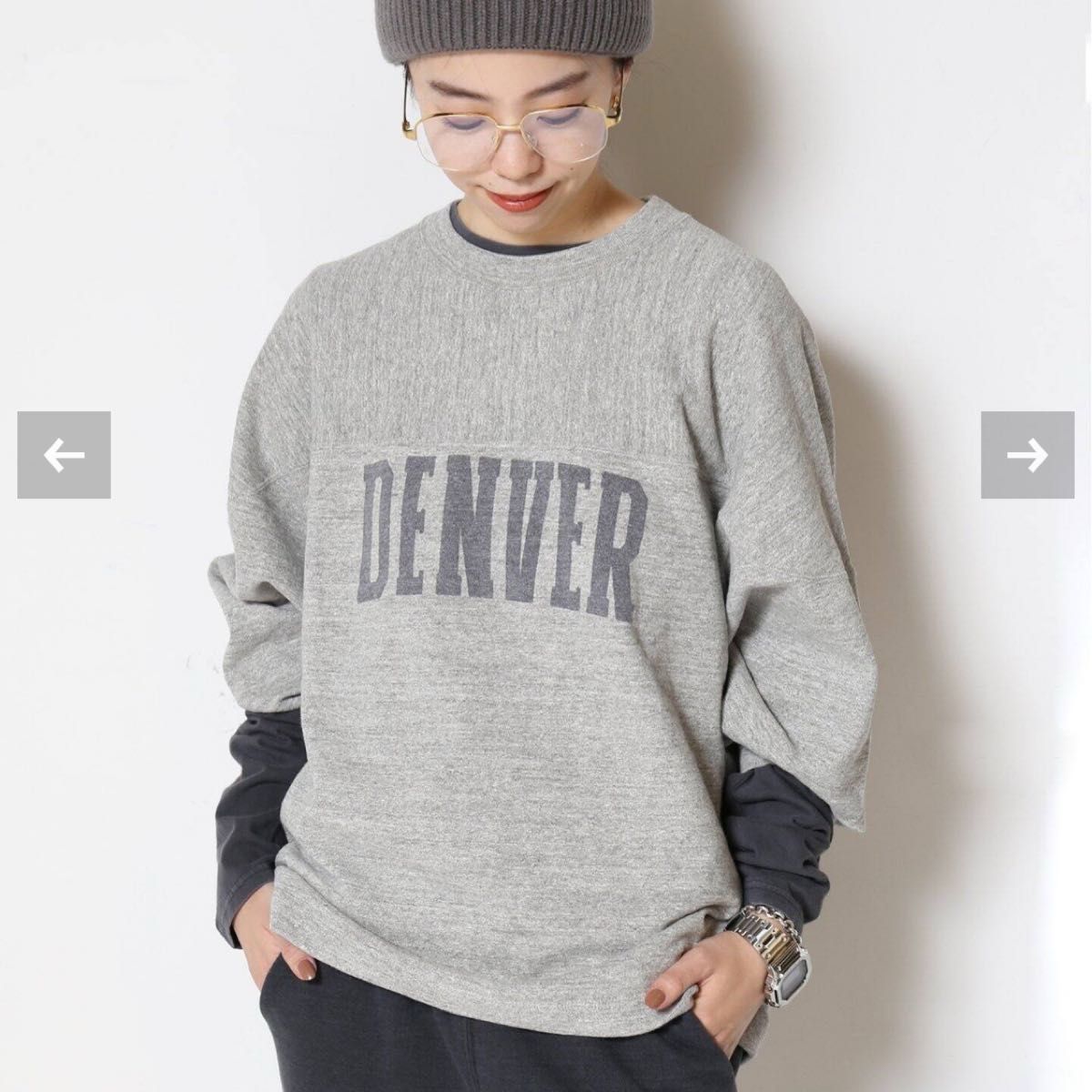 REMI RELIEF/レミレリーフ】DENVER FOOT BALL Tシャツ グレーA REMI RELIEF/レミレリーフ】DENVER FOOT BALL Tシャツ グレーA