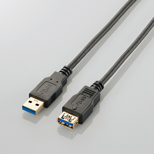 USB3.0延長ケーブル [A-A] 1.5m USBケーブルを延長、周辺機器が離れていても接続できる: USB3-E15BK_画像2