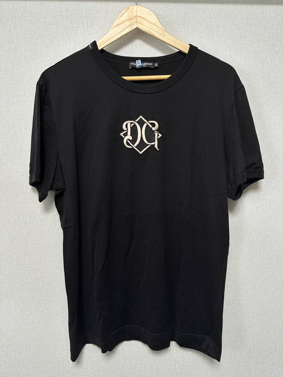 【クリーニング済み】DOLCE&GABBANA ドルチェ＆ガッバーナ DG刺繍 ドルガバ Tシャツ メンズ 48 高年式モデル 国内正規品_画像1