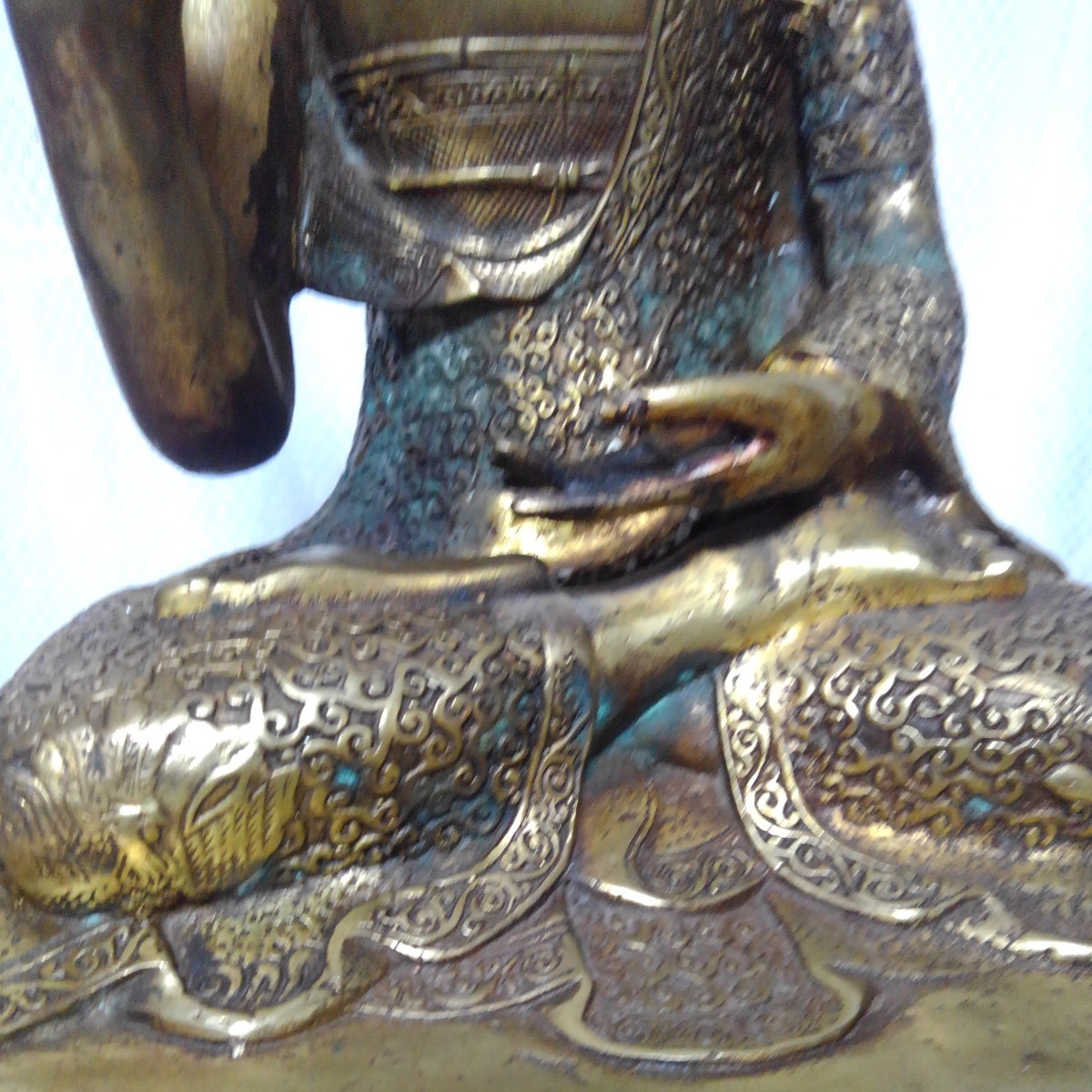 チベット銅製仏像　中国古玩　仏教美術　時代物_画像7