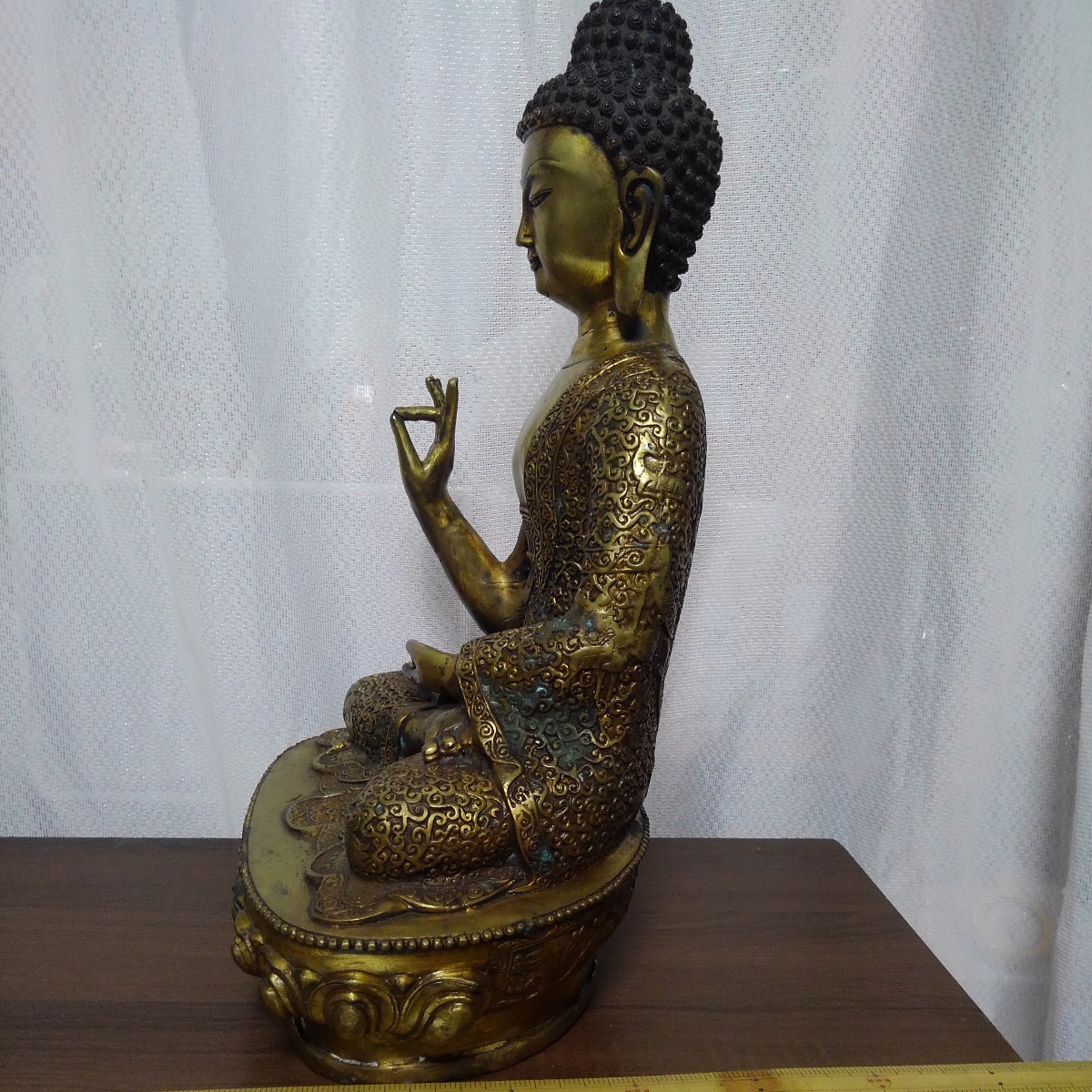 チベット銅製仏像　中国古玩　仏教美術　時代物_画像2
