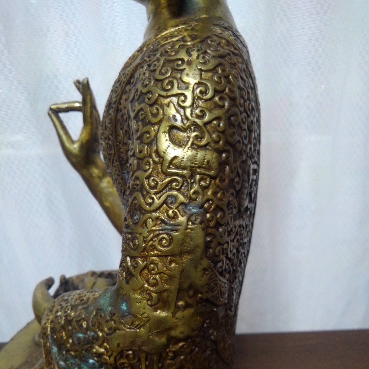チベット銅製仏像　中国古玩　仏教美術　時代物_画像8