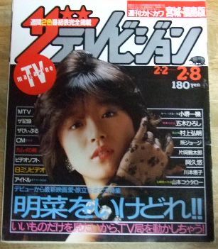 G8823☆ザテレビジョン 1985/2/2-8 中森明菜/表紙＋8ページ☆_画像1