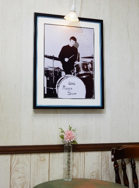  яблоко * Star /1962/kya балка n Club / искусство Picture рамка / фотография / Beatles /Beatles/Cavern Club/Ringo starr/Gumbo Art/display