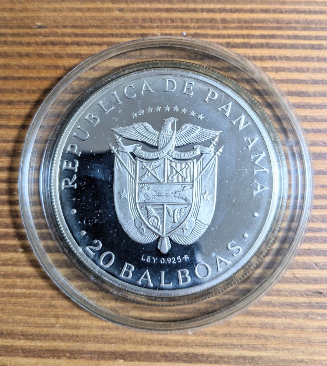 パナマ共和国 シモンボリバル 20バルボア銀貨 1973年 Ag925 総重量131.6g Republic of Panama SIMON BOLIVAR _画像3