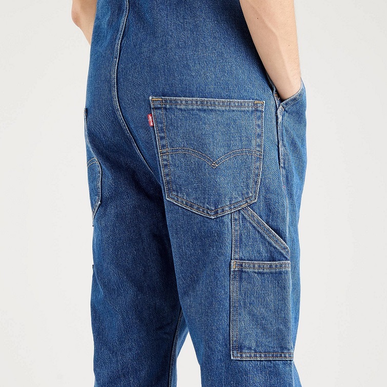  Levi's M Denim overall regular price 12100 jpy blue BIGE Work wear American Casual college 